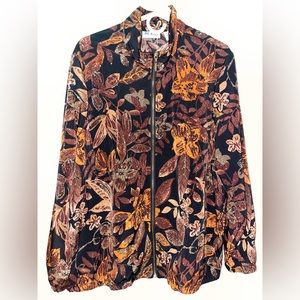 Vintage 90s Blair Leaf Floral Print Jacket XL